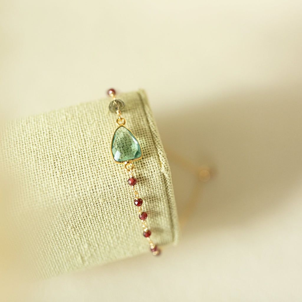 Green Amethyst Gold Isla Collection